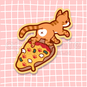 Pawperoni Pizza Cat sticker - Appleminte