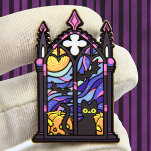 (Defect) SPOOKY STAINED GLASS PIN