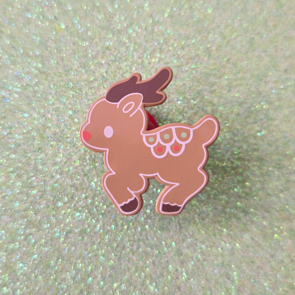 GINGERBREAD REINDEER PIN