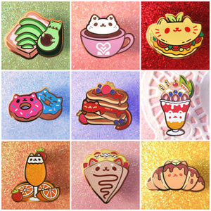 Appleminte breakfast collection pins